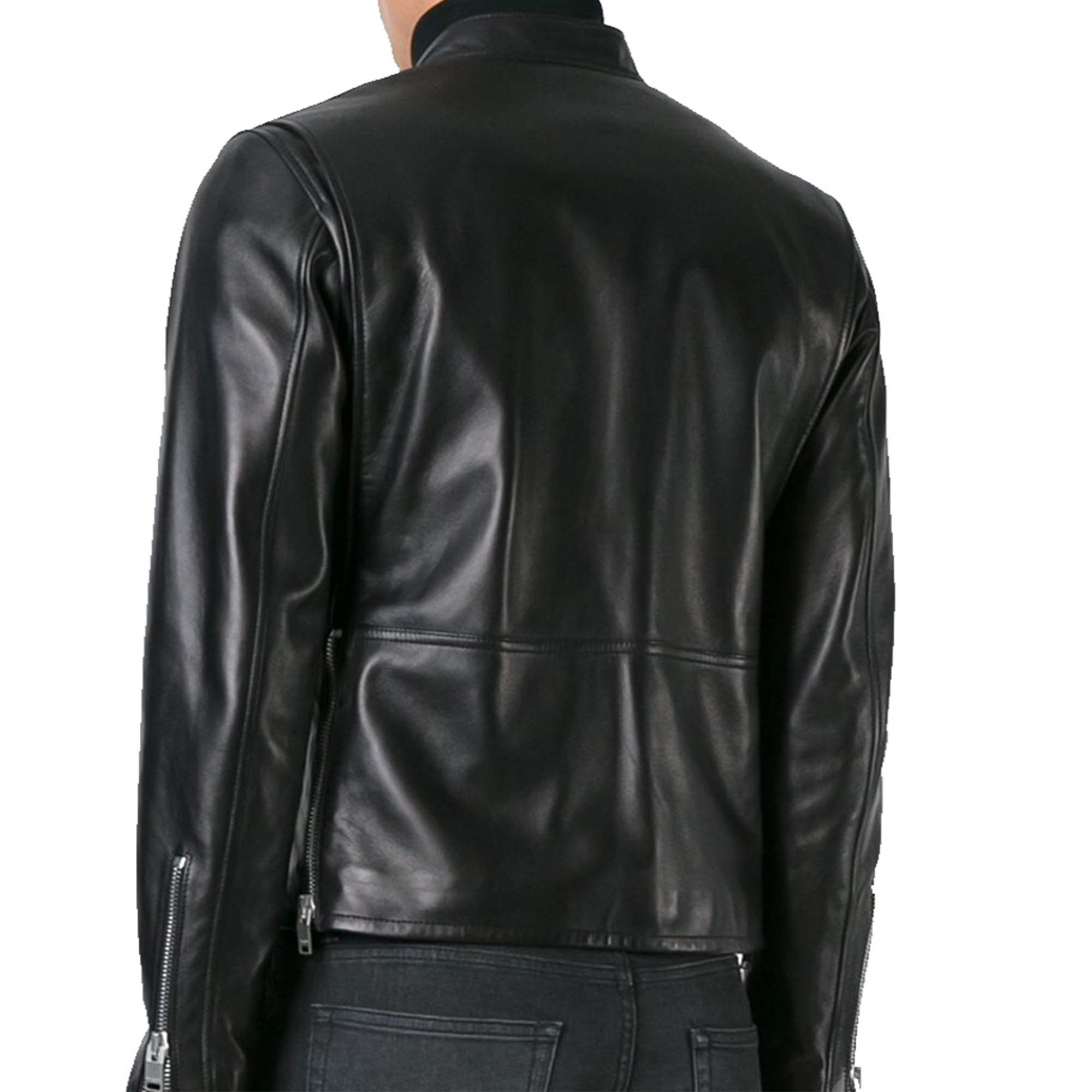 Men's Sheep Leather Fashion Puffer Jacket in Warm Brown Plus Size Coat with Custom Private Label Logo Design Plain Technique