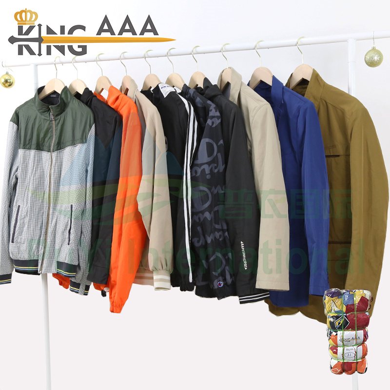 Baju pria men's jacket korea high quality clothes bales second hand clothing in bales thin jacket baju bekas
