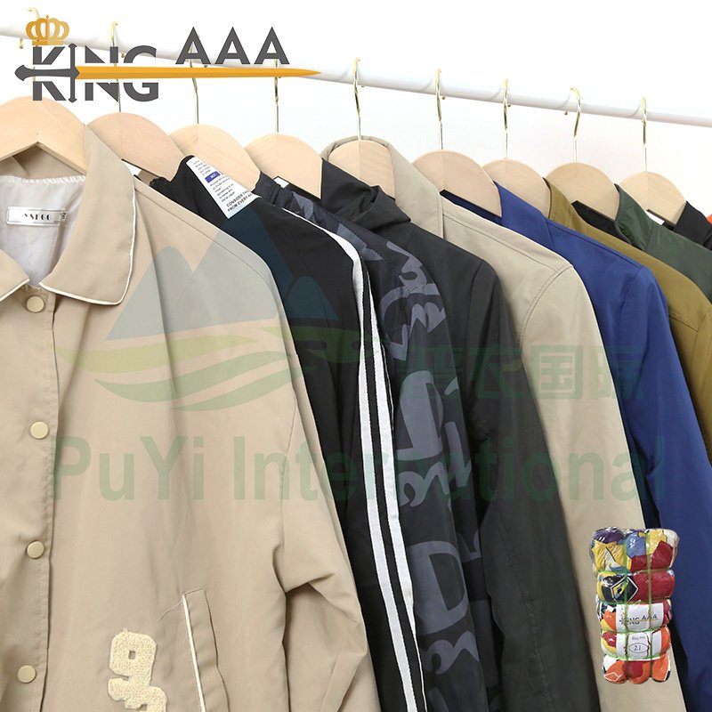 Baju pria men's jacket korea high quality clothes bales second hand clothing in bales thin jacket baju bekas