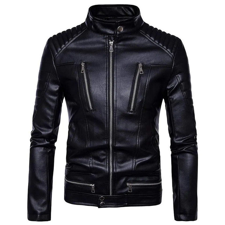 Men's Jackets Leather For Men's Leather Fleece Jackets 2023 New Fashion Design Jacket
