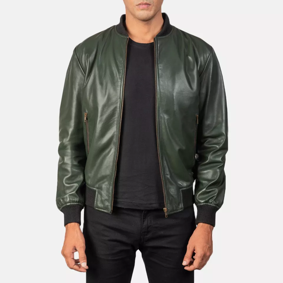 Fancy Arrival Leather Bomber Jackets Full Sleeves Stylish Sheep leather jackets for men