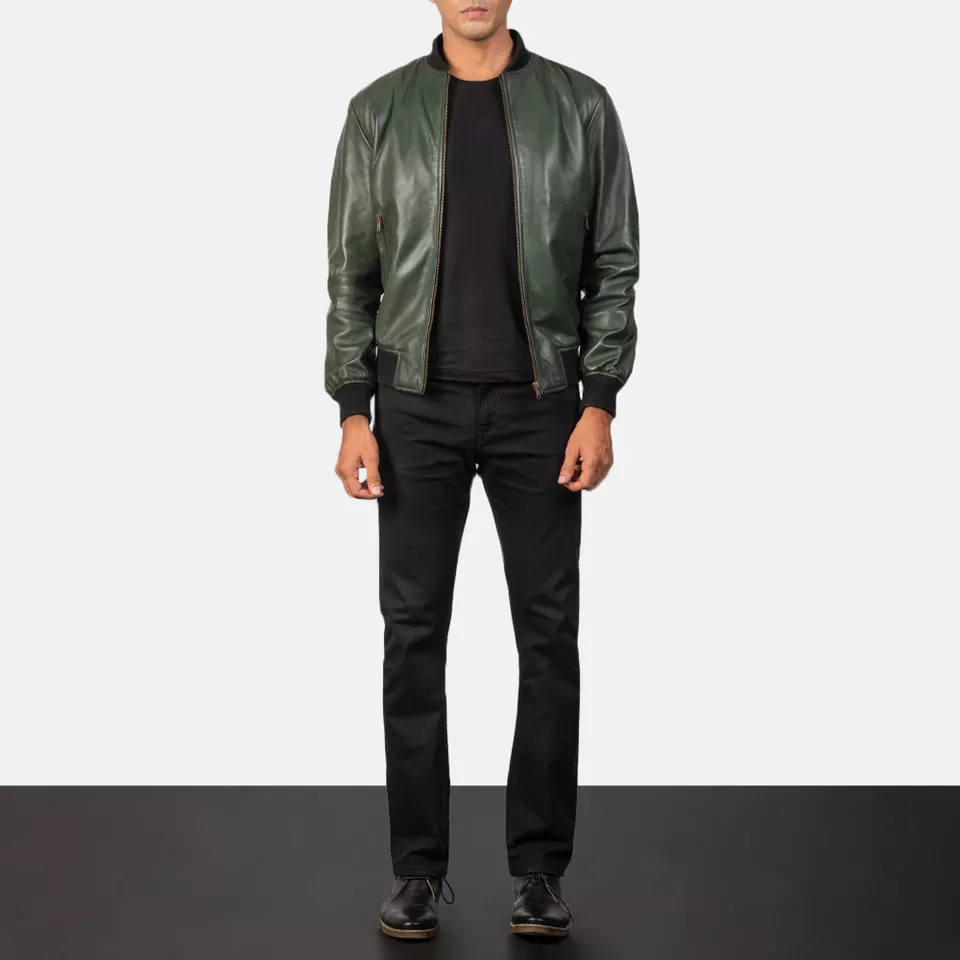 Fancy Arrival Leather Bomber Jackets Full Sleeves Stylish Sheep leather jackets for men