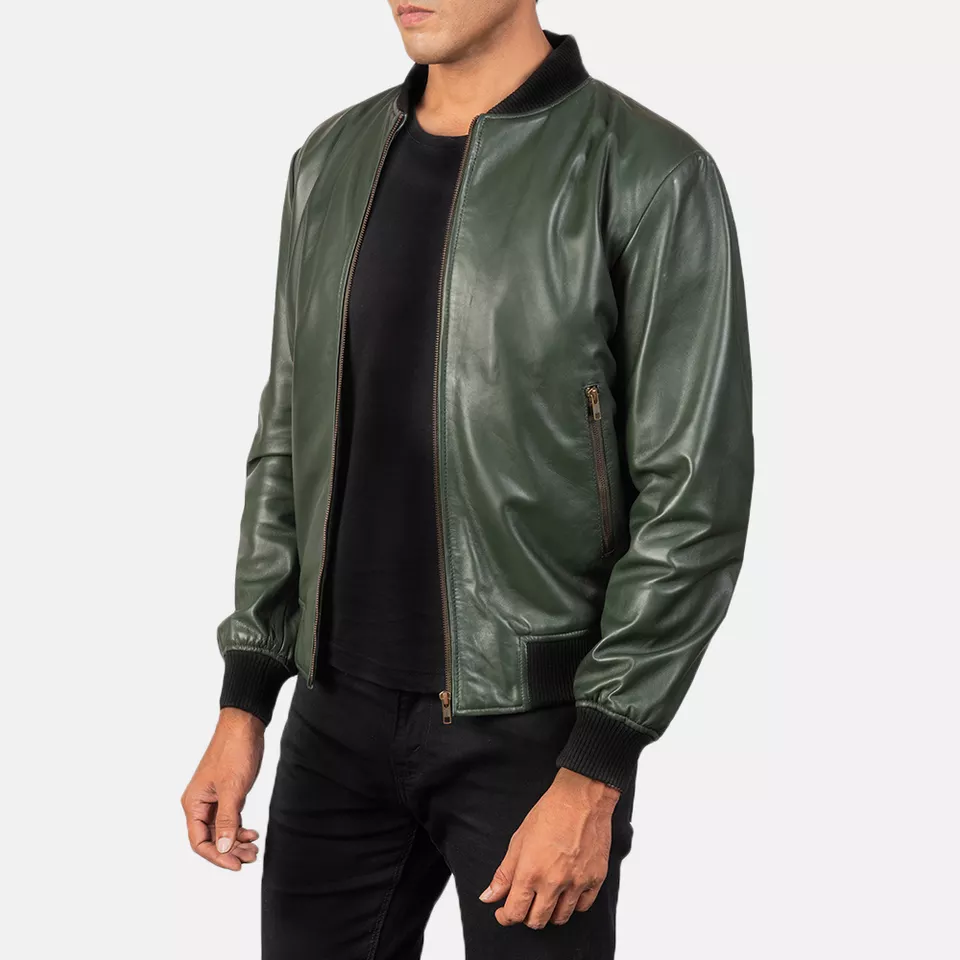 Fancy Arrival Leather Bomber Jackets Full Sleeves Stylish Sheep leather jackets for men