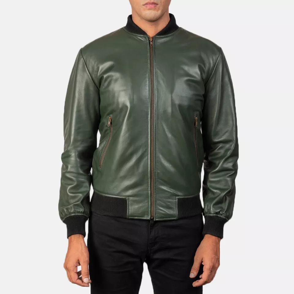 Fancy Arrival Leather Bomber Jackets Full Sleeves Stylish Sheep leather jackets for men