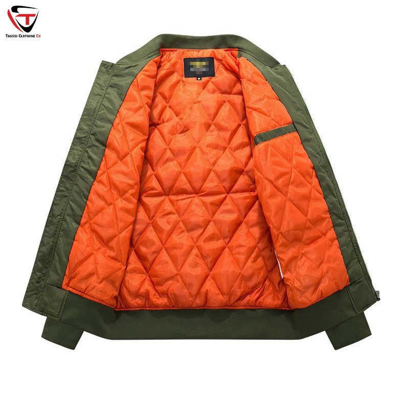 High Quality Custom Men's Bomber Jacket Wholesale New Design Style Reversible With Stand Collar Pocket Decoration Hot Sale
