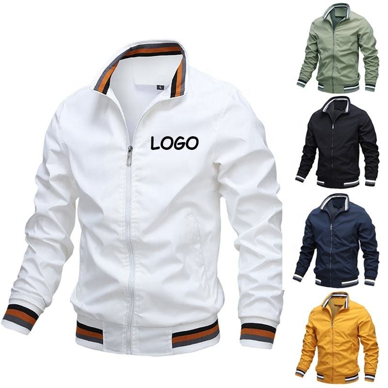 OEM Quality Motorcycle Jacket Men Custom Logo Men's Stand Golf Jacket Fashion Outdoor Jogging Sports Men Jacket