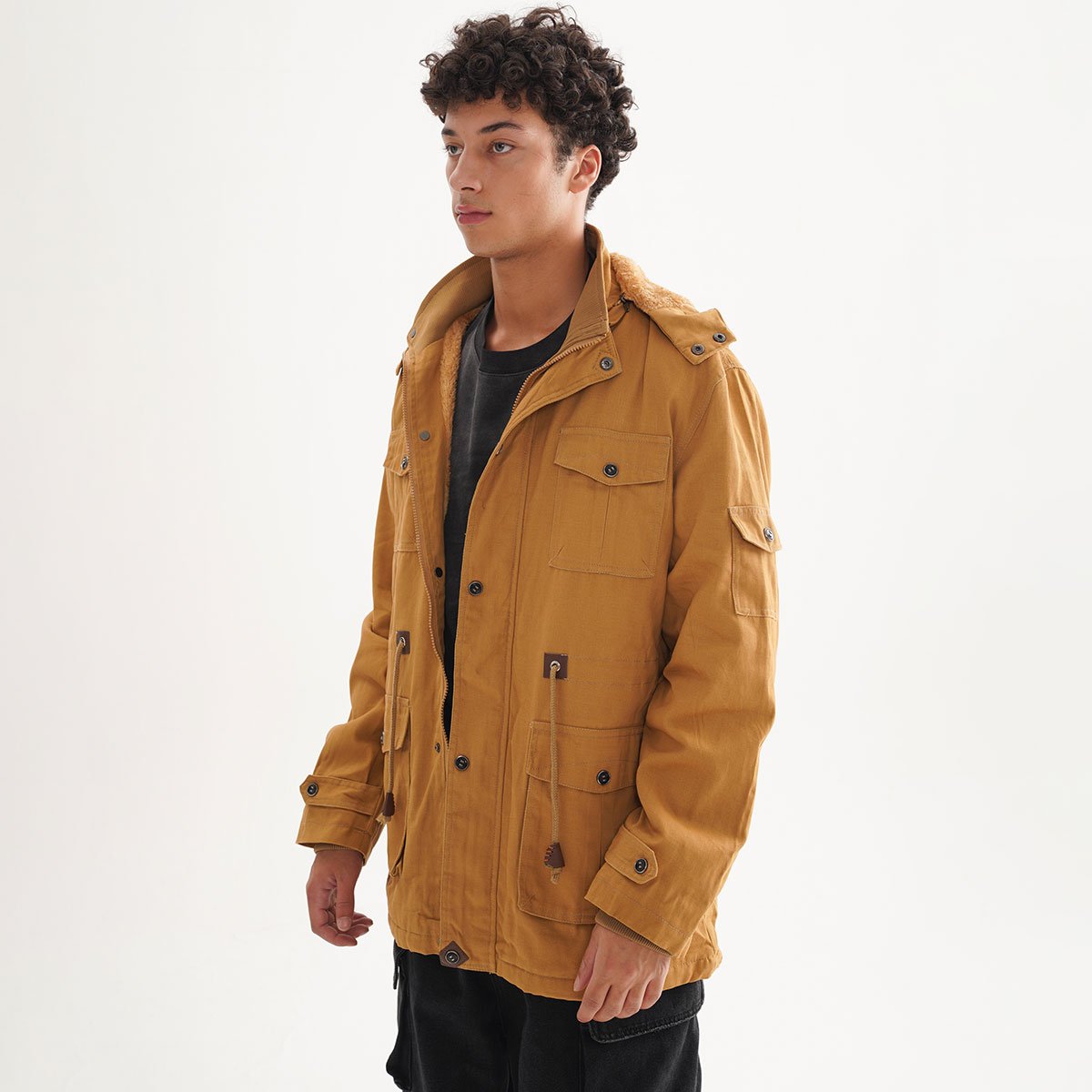 winter fleece warm hood jacket man coats outdoor thicken windbreaker men's cotton plus size jackets