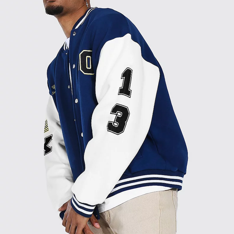 Customized Casual Men Streetwear Cool Varsity Men's Jackets Wool Varsity Fashionable Bomber College Jacket For Men