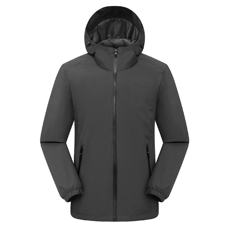 Customized Design Men's Rain Jackets Waterproof Windbreak Softshell Raincoat with Hood for Running Hiking Cycling