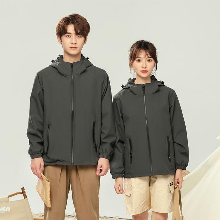 Customized Design Men's Rain Jackets Waterproof Windbreak Softshell Raincoat with Hood for Running Hiking Cycling