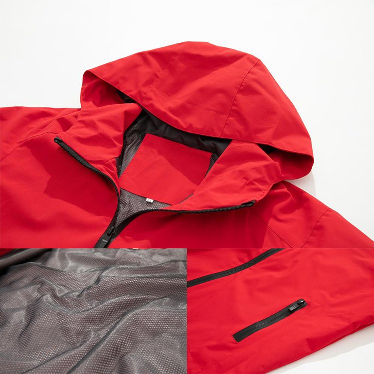 Customized Design Men's Rain Jackets Waterproof Windbreak Softshell Raincoat with Hood for Running Hiking Cycling