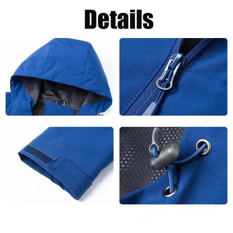 Custom Fashion Waterproof Hooded Zipper Outdoor Sports Men's Jackets And Coats Wholesale Solid Blank Windbreak Breathable Jacket