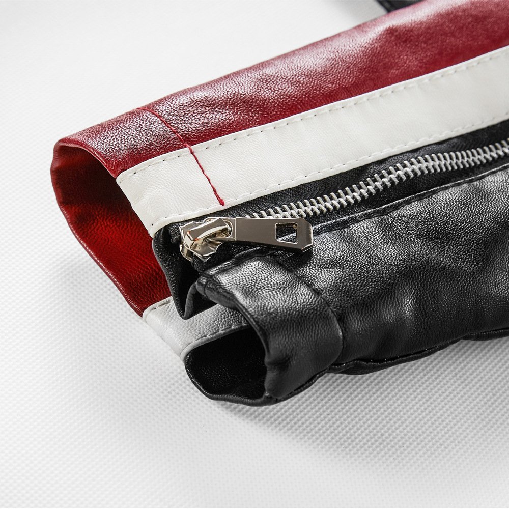 Autumn Winter Men's Leather Clothes New European American Styled Motorcycle Jackets with Zipper Closure Colored PU Leather Men