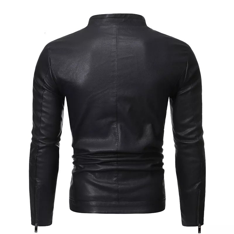 Men's Black Leather Jacket Motorcycle Fashion Men Slim Fit Biker Jacket Coat Genuine Cowhide Leather Jacket Plus Size Men's Jack