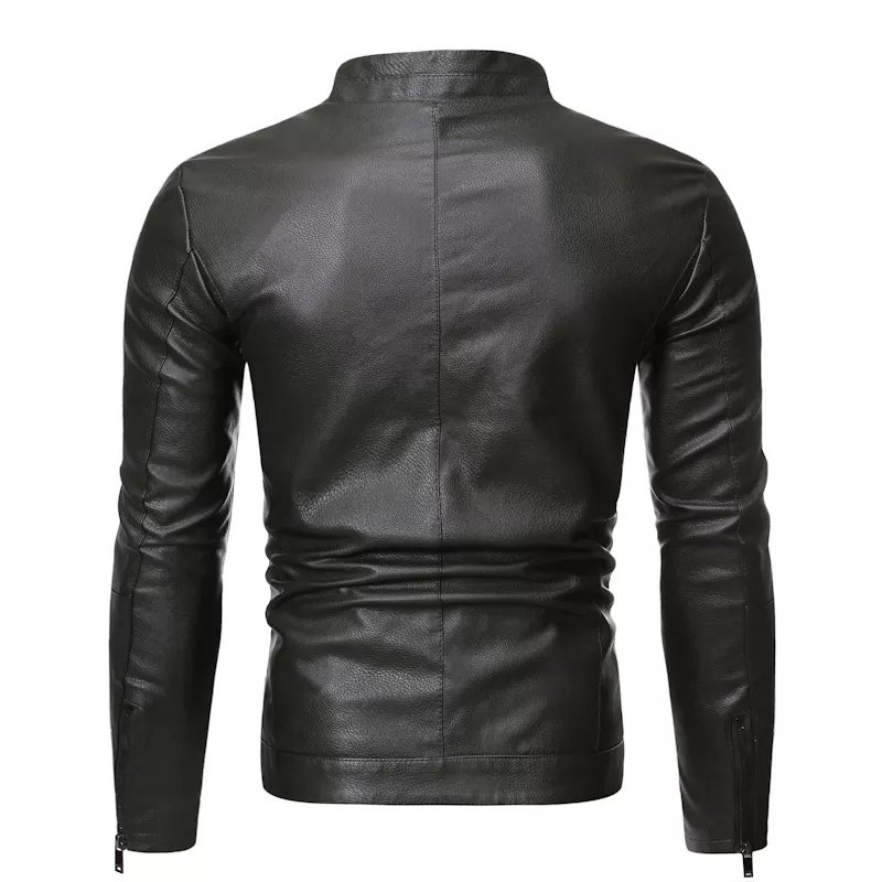Men's Black Leather Jacket Motorcycle Fashion Men Slim Fit Biker Jacket Coat Genuine Cowhide Leather Jacket Plus Size Men's Jack