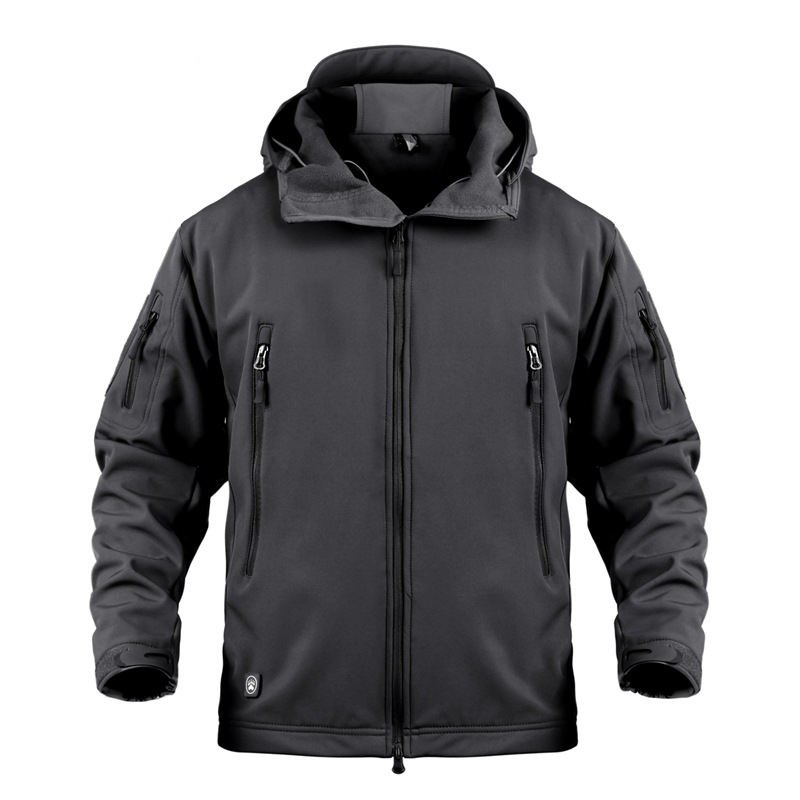 High quality waterproof men's coat Shark skin soft shell camouflage jacket cold warm