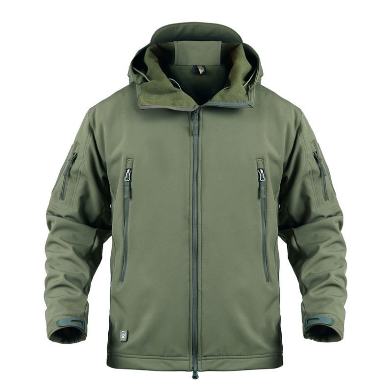 High quality waterproof men's coat Shark skin soft shell camouflage jacket cold warm