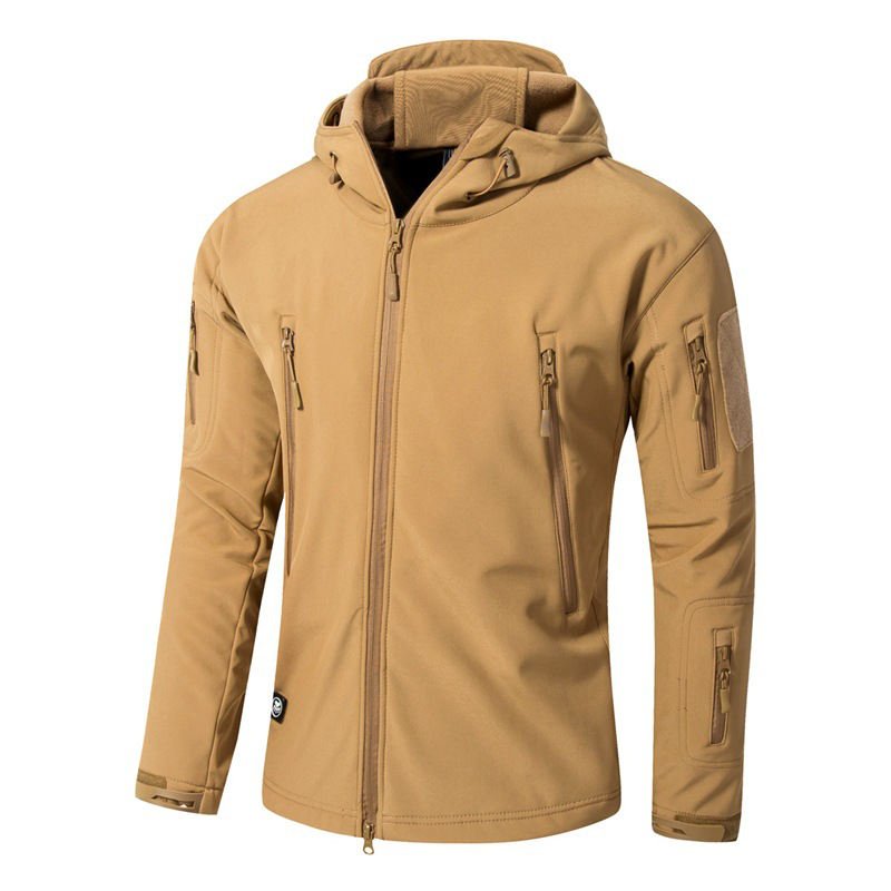High quality waterproof men's coat Shark skin soft shell camouflage jacket cold warm