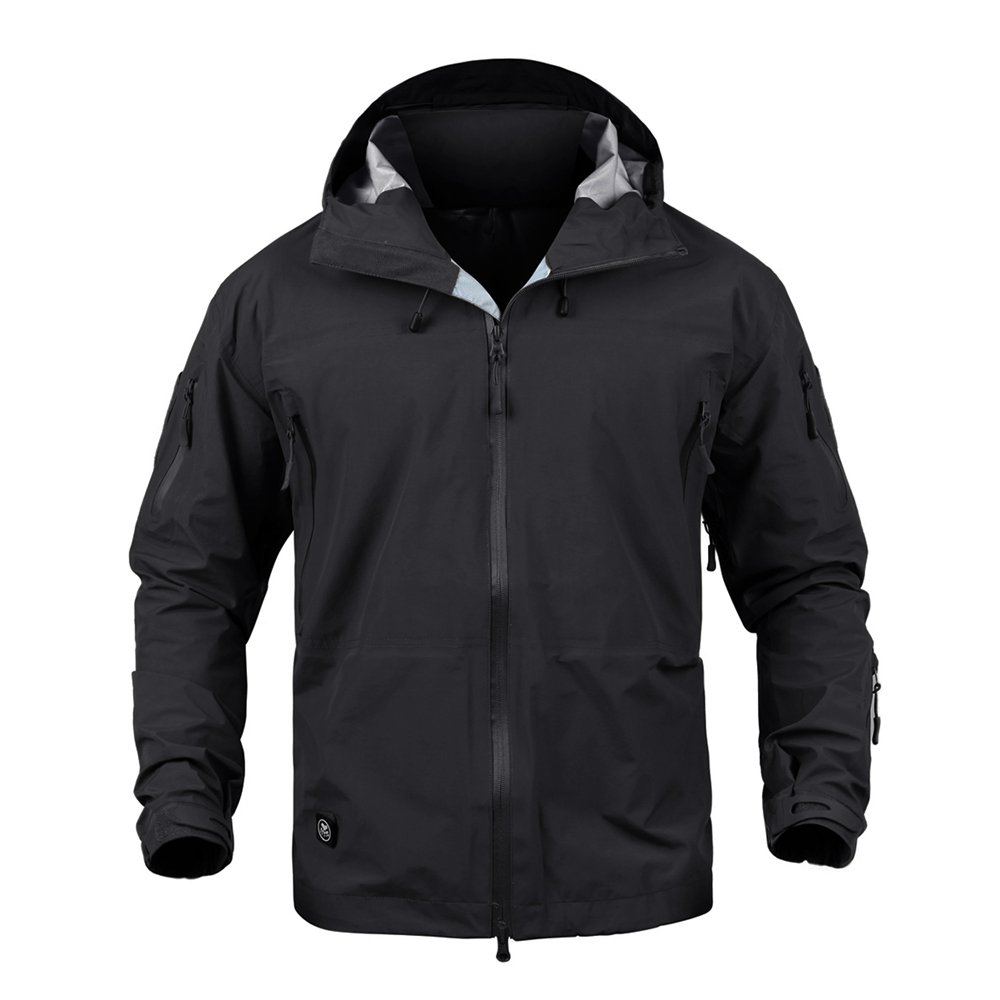 Custom Logo Men's Jackets Waterproof Windproof Coat Zip Up Hoodie Winter Bomber Streetwear for Men