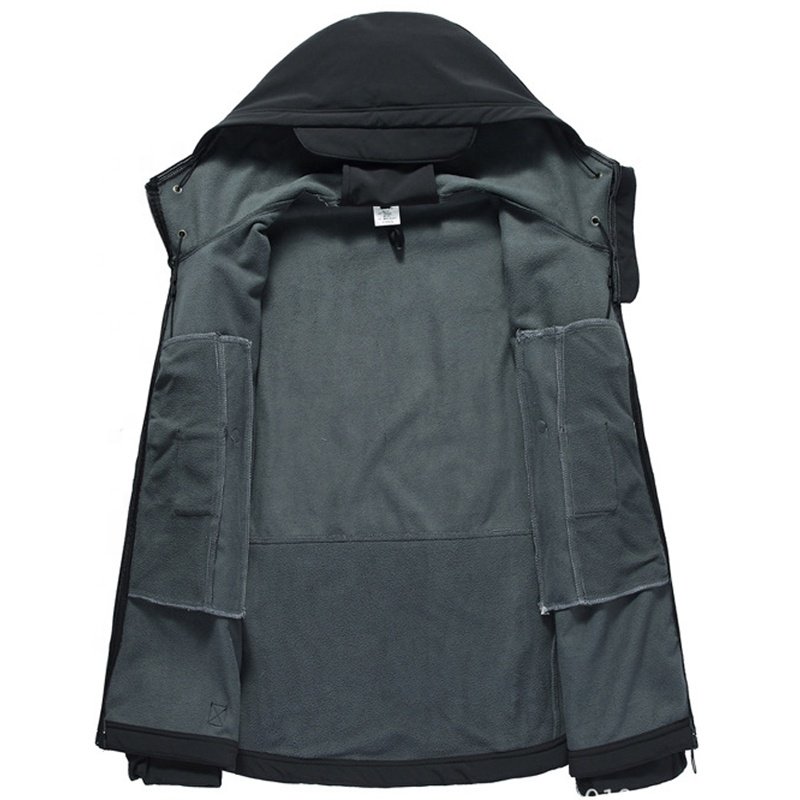 Designer Sports Windbreaker Black Canvas Fleece Wind Breaker Waterproof Hiking Men's Jackets for Winter Windproof Utility Hoodie