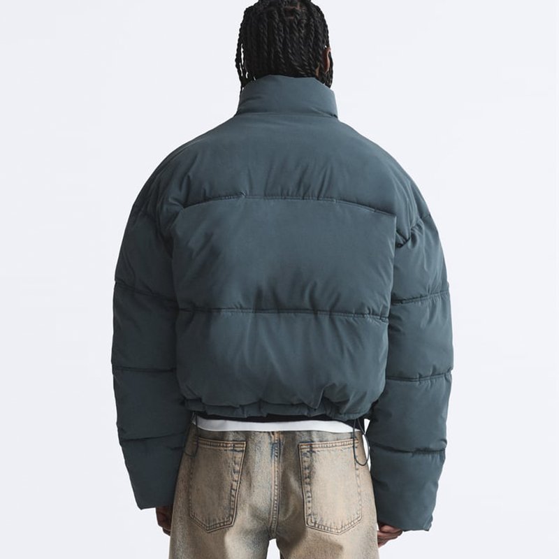 Winter Cotton-Padded Puff Jacket Waterproof Windproof Zipper Work Men Casual Bubble Custom Logo Crop Quilted Jacket