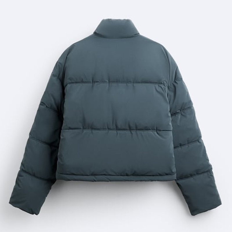 Winter Cotton-Padded Puff Jacket Waterproof Windproof Zipper Work Men Casual Bubble Custom Logo Crop Quilted Jacket