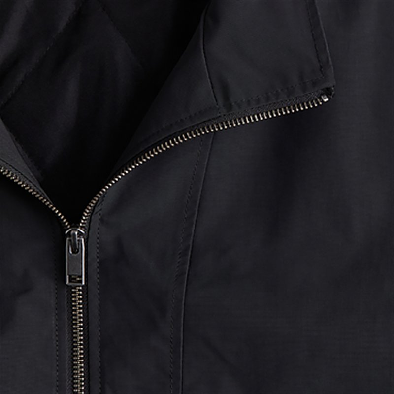 Mens fashion Womens Jacket 2024 New Style Autumn Loose Soft Stand Neck Long Sleeves Black Pocket Zip Warm Coat