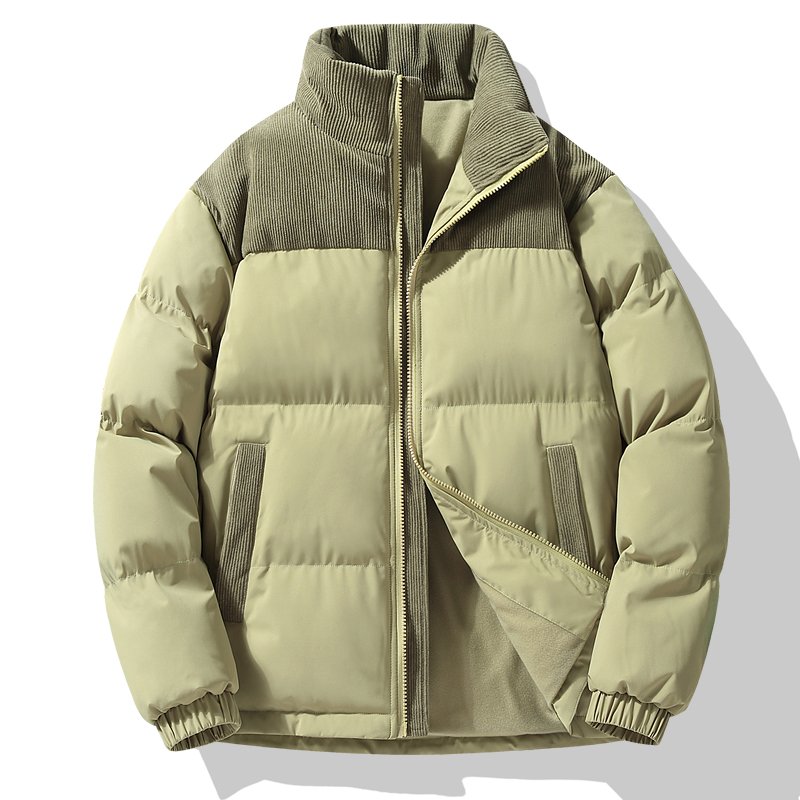 Unisex Popular Fashion Design Cotton-Padded Jacket Men's Casual Winter Coat Hood Zipper Customizable Spring Wool Jacket Canvas