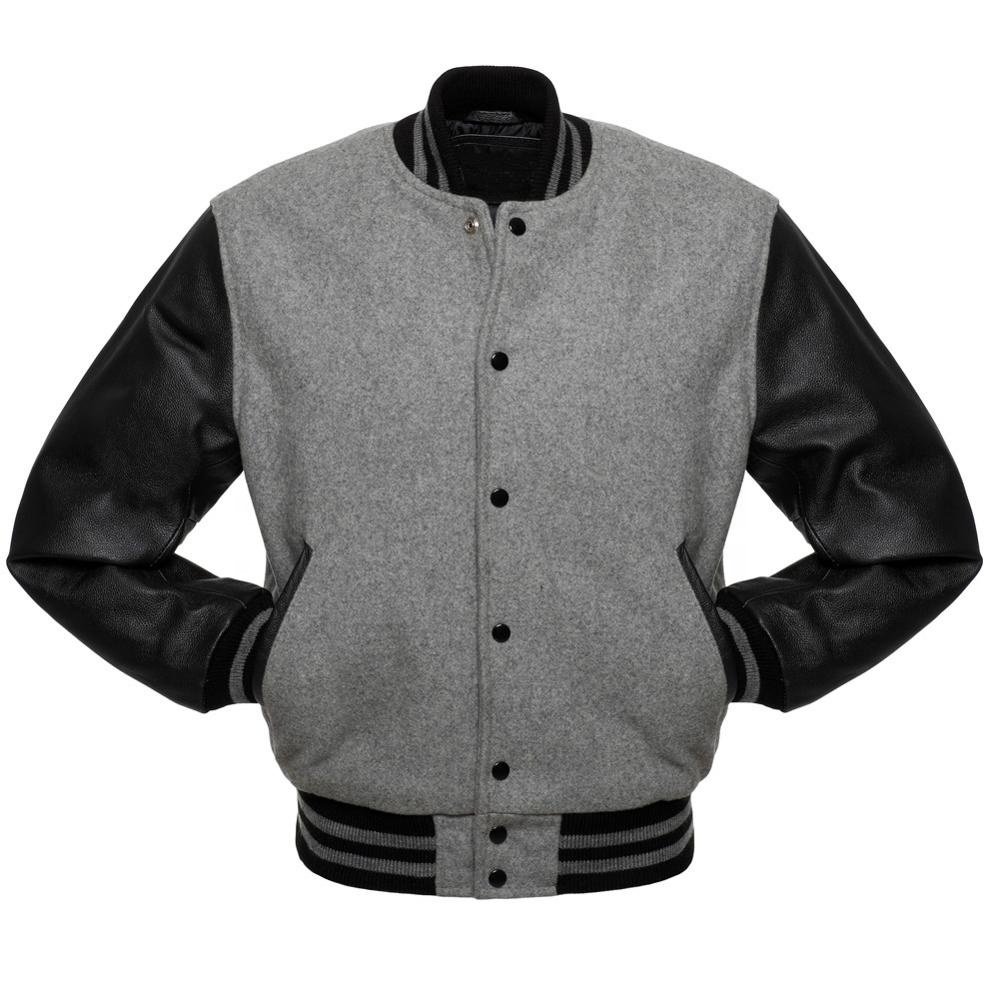 Custom Made Wool Varsity Jackets Men High Quality Letterman Leather Sleeve Windbreaker XL Size Work Autumn Season Nylon Cotton
