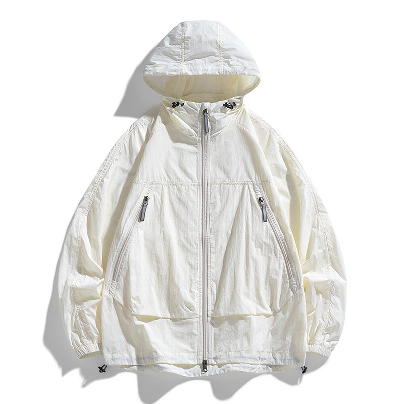 Summer sun protection clothing men's thin hooded breathable jacket couple outdoor UPF100+sun protection clothing