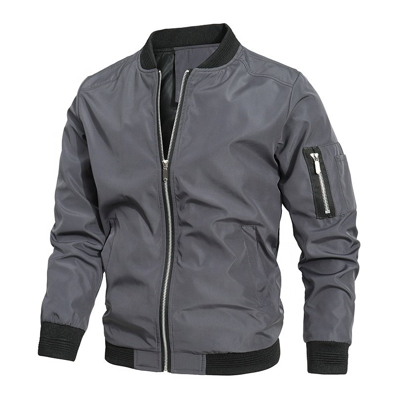 Men's Coats Outwear Lightweight Sportswear Jacket Casual Bomber Jacket Full Zip Windbreaker Light Autumn Jackets