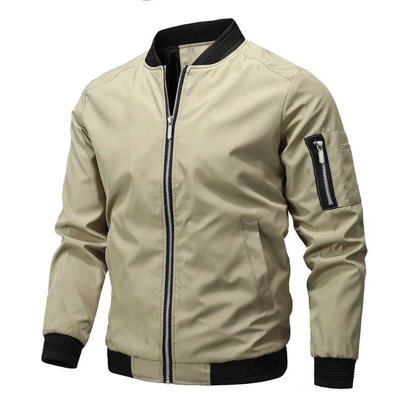 Men's Coats Outwear Lightweight Sportswear Jacket Casual Bomber Jacket Full Zip Windbreaker Light Autumn Jackets