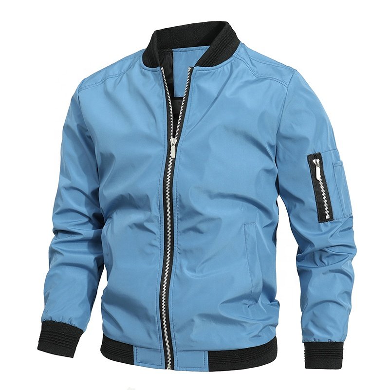 Men's Coats Outwear Lightweight Sportswear Jacket Casual Bomber Jacket Full Zip Windbreaker Light Autumn Jackets