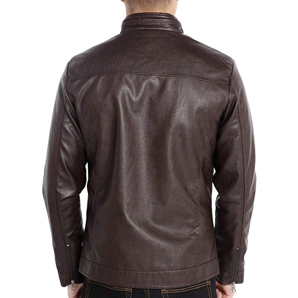 Custom Leather Jacket Outwear Male PU Leather Coats Top Quality Motorcycle Jacket For Men