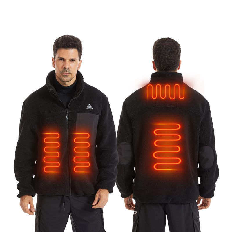 Men Winter Jackets Warm Full Zip Men Heavy Weight Fleece Zipper Work Jacket Oversized Fit Winter Jacket for Men