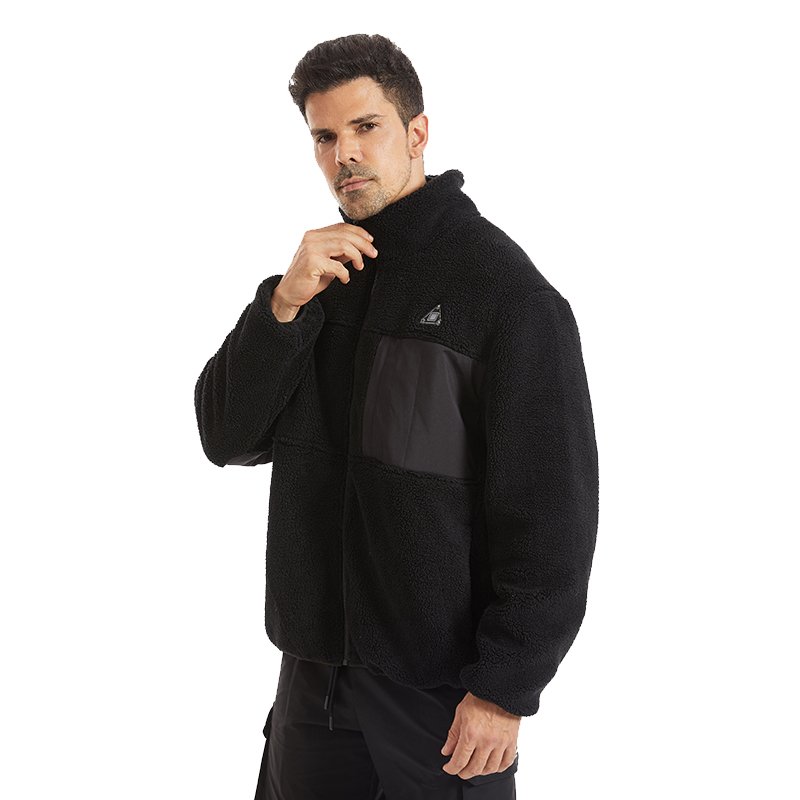 Men Winter Jackets Warm Full Zip Men Heavy Weight Fleece Zipper Work Jacket Oversized Fit Winter Jacket for Men
