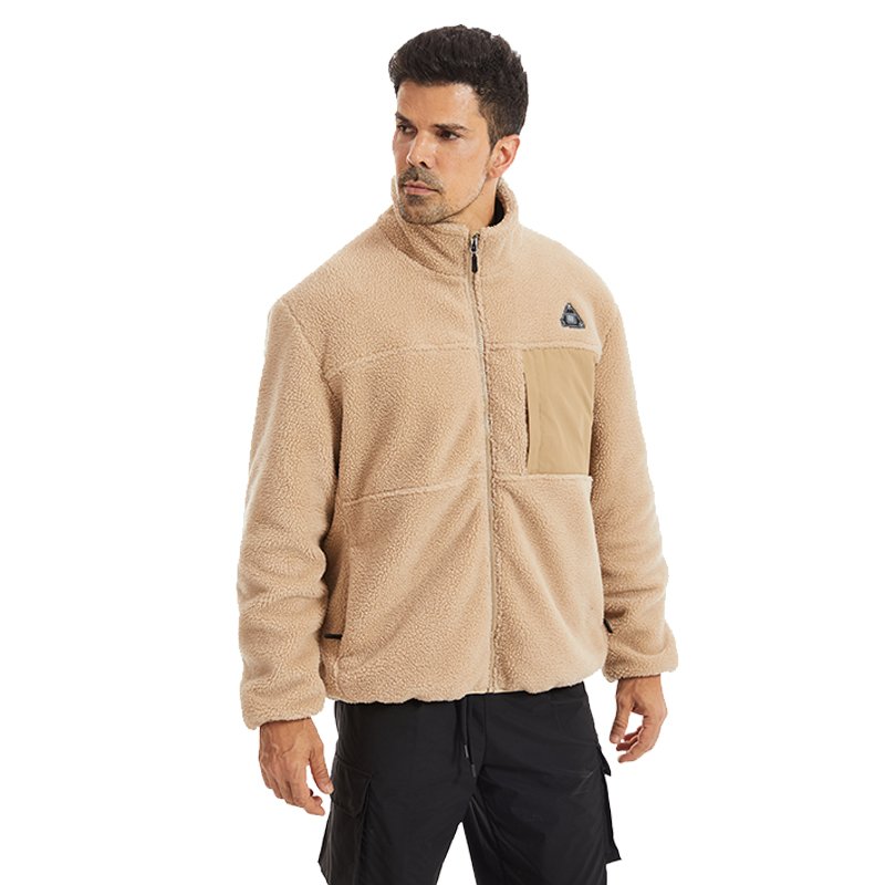 Men Winter Jackets Warm Full Zip Men Heavy Weight Fleece Zipper Work Jacket Oversized Fit Winter Jacket for Men