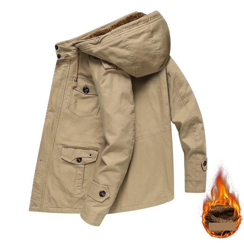 Spring and Autumn New jacket jacket jacket men's thin middle-aged pure cotton top zipper solid color loose supply men's clothing