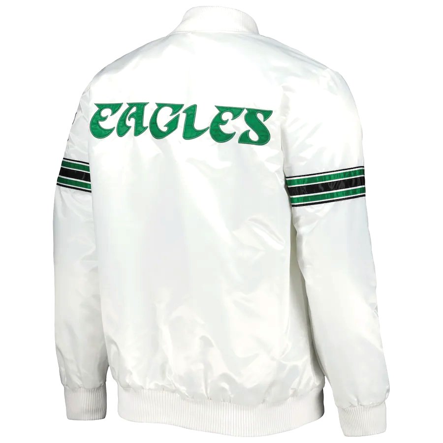 Custom Eagles team letterman High Quality Fashion Men's Winter Bomber Varsity jacket 100% Satin