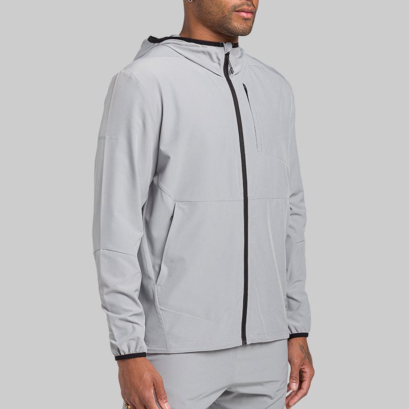 Custom full zipper Thin Waterproof Running outdoor Mountain hiking Biking Lightweight Hooded Windbreaker Jacket For Men