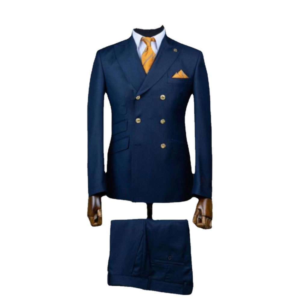S0336G 2024 New men's suit two -piece customizable business suits jeans banquet set