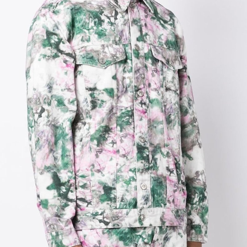 2023 OEM Retro Innovation Customizable Logo Multi-pattern Camo Men's Denim Jacket