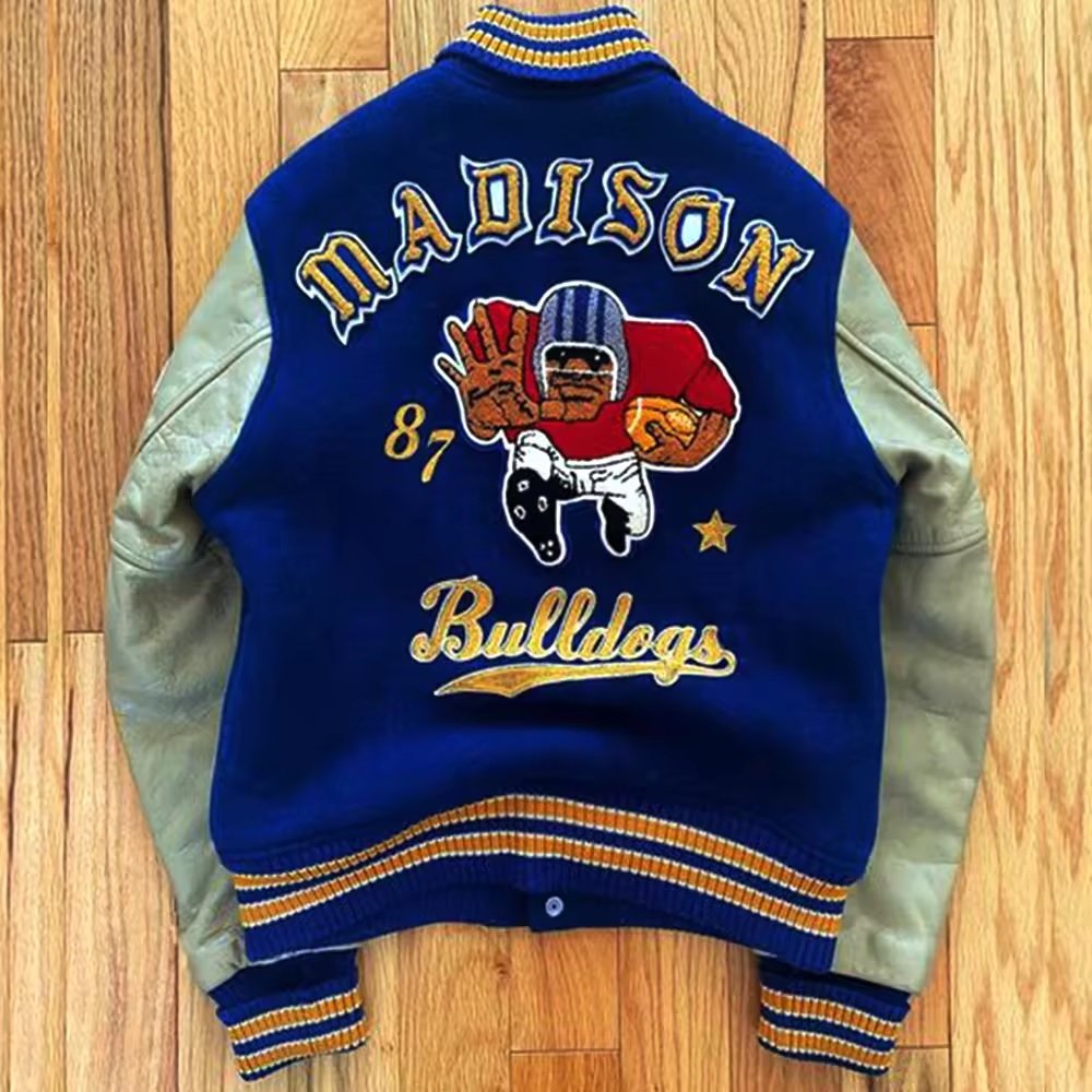 Custom varsity jacket plus size men's jackets letterman team sports with high quality materials jacket for men embroidery