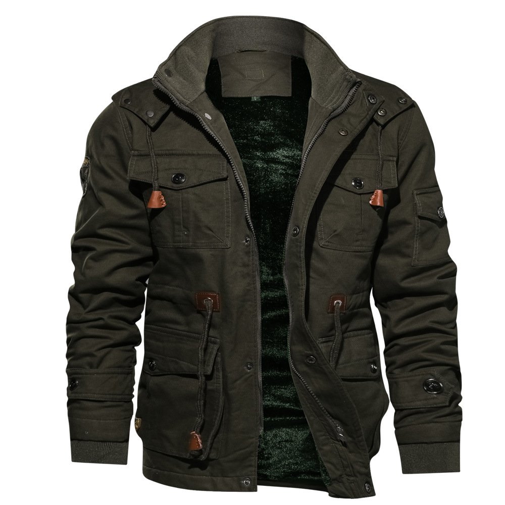 OEM Customized Men's Casual Workwear Men's Jackets Washed Cotton Jackets Multi-pocket Plus Size Custom Logo ODM Standard Winter