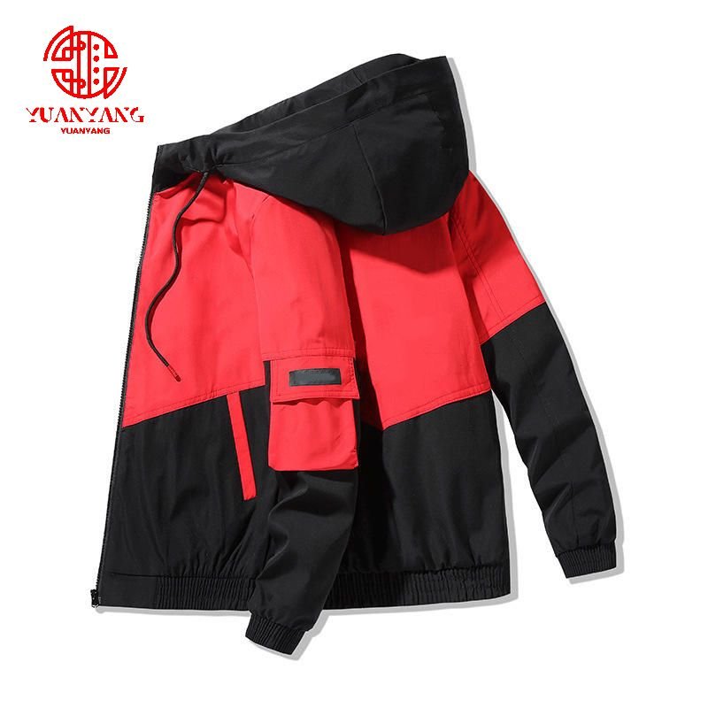 2021 Spring And Autumn Clothes Men Jacket Size 4XL Outwear Hooded Wadded Coat Slim Parka Men's Hooded Fashion Printed Jacket
