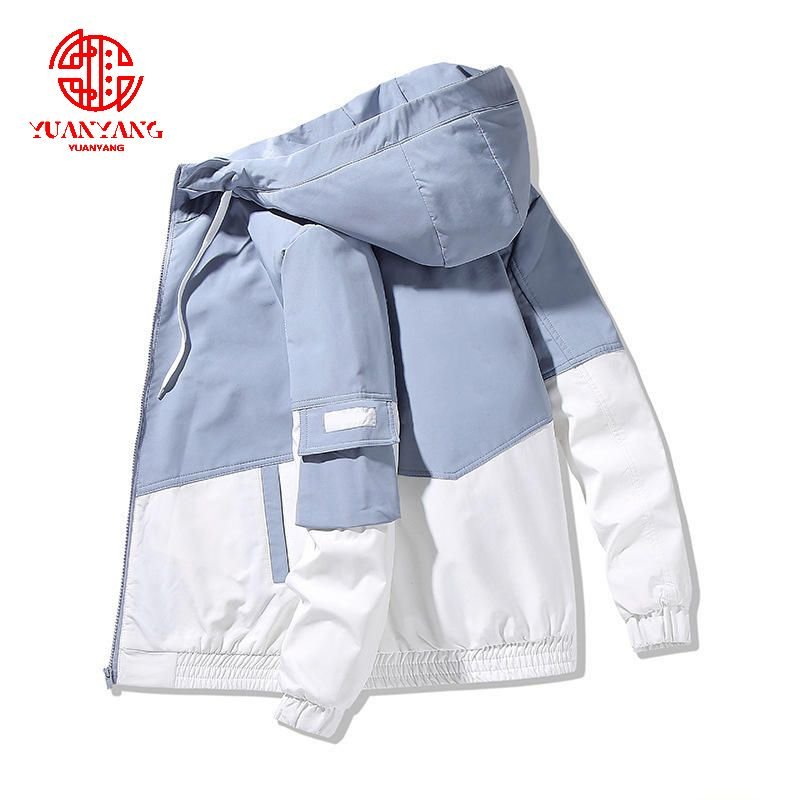 2021 Spring And Autumn Clothes Men Jacket Size 4XL Outwear Hooded Wadded Coat Slim Parka Men's Hooded Fashion Printed Jacket