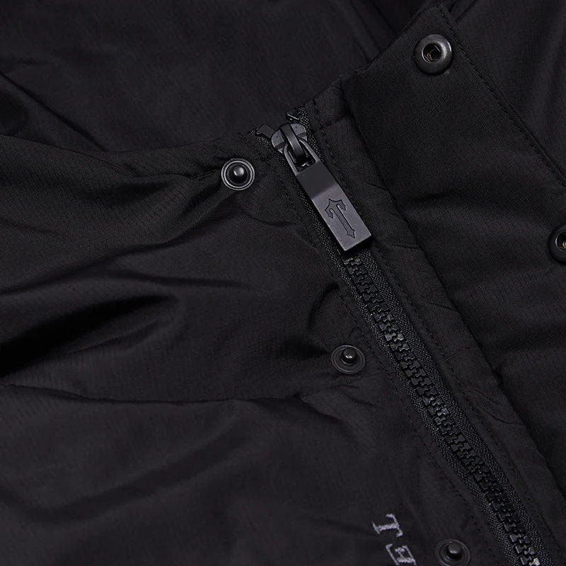 Trapstar Decoded Hooded Puffer 2.0 - Black Puffer Jacket Top Quality Embroidered Men's Thermal Hoodie Men Winter Coat Tops