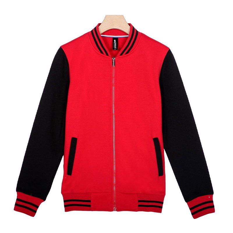 2022 Custom Logo Leather Sleeves Embroidery Black Couple College Baseball Men's Jacket Light Blue Varsity Jacket