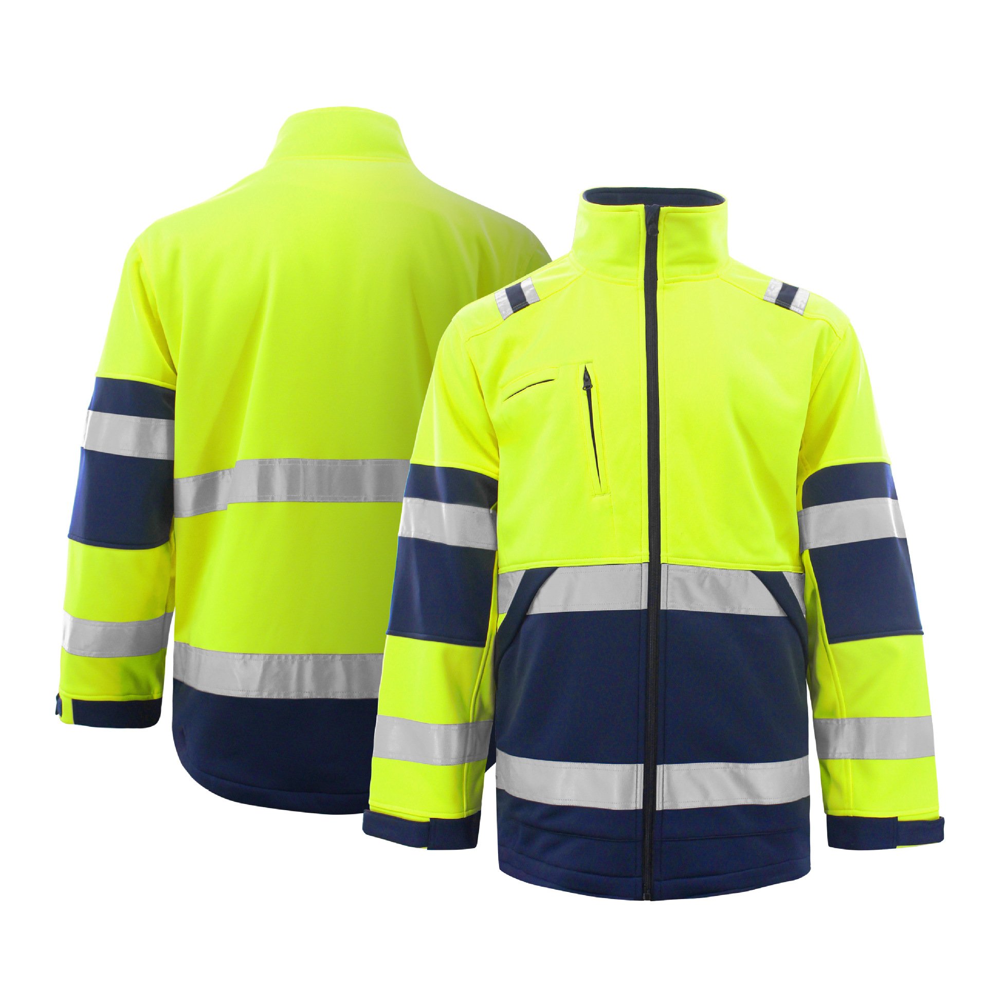 High Visibility Outdoor Jacket Uniform High Quality Long Sleeves Fleece Jackets Hoodies Full Zipper Sweatshirts