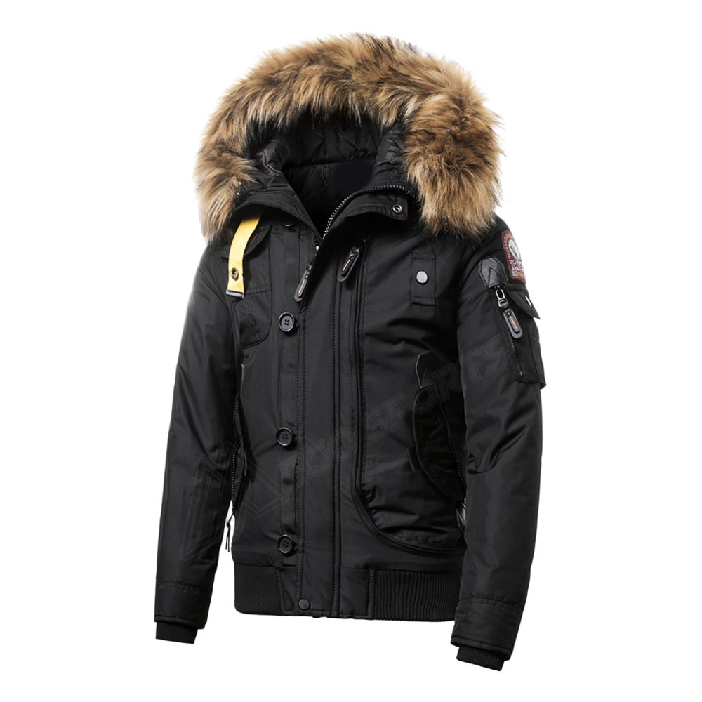 Men Outdoor Sports Jackets Thick Warm Waterproof Outwear Zipper Parkas jacket New winter Fur Collar Hooded Jackets